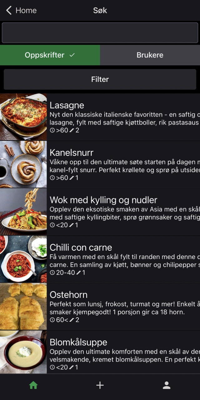 Recipescroll App Screenshot